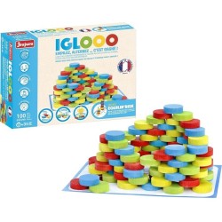 Iglooo 100 Pieces - JEUJURA - Jeu d'Adresse et de Logique avec Palets et Tapi...