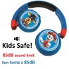 PAT' PATROUILLE - Casque 2 en 1 Bluetooth - Filaire confortable et pliable po...