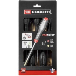 Coffret Tournevis Protwist - FACOM - AT.5PB (3 Fente + 2 Prozidriv)
