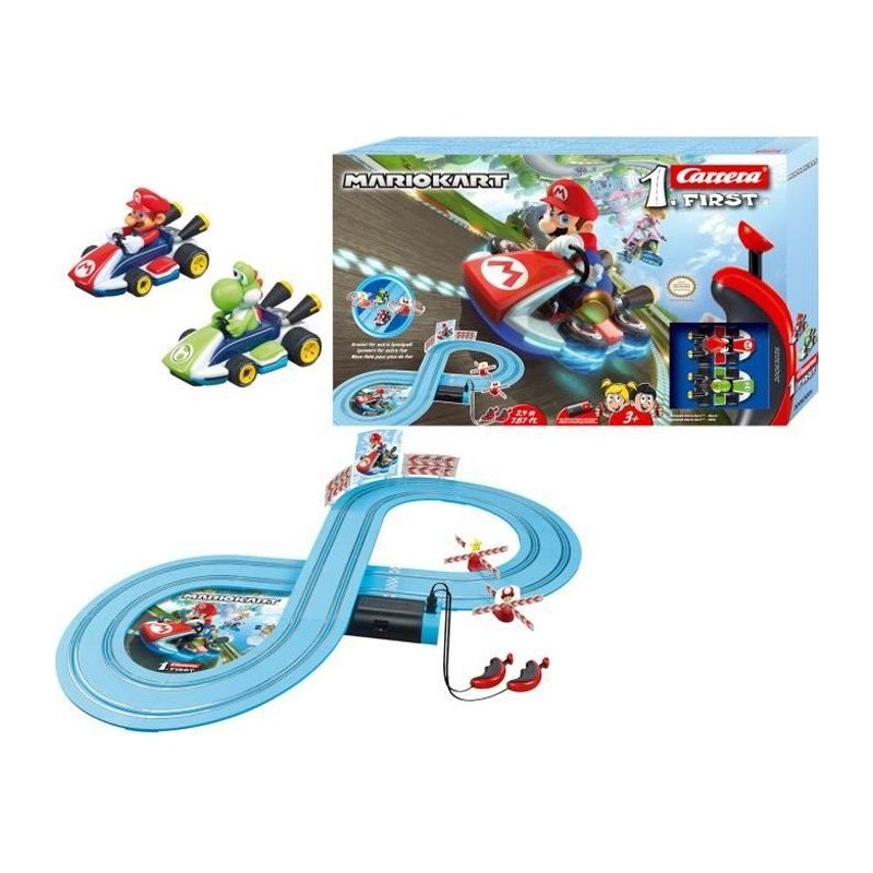Circuit Mario Kart - CARRERA-TOYS - Coffret complet avec 2 voitures télécomma...