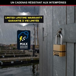 Cadenas Haute Sécurité - MASTER LOCK - M175EURDLF - Combinaison - Zinc - Anse...