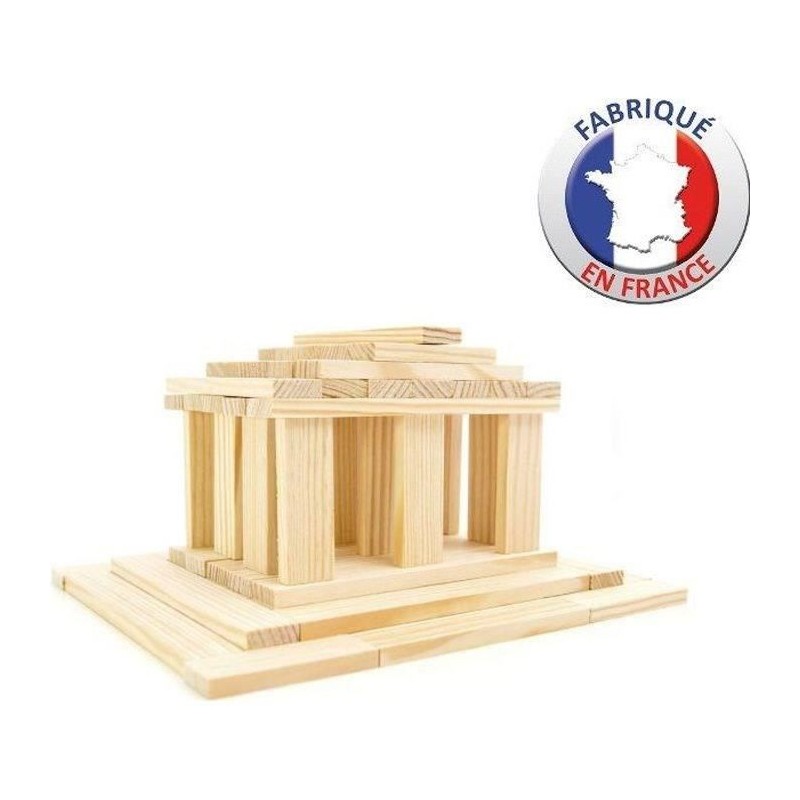 Jeu de construction en bois - JEUJURA - TECAP 3XL - 200 planchettes - Mixte -...