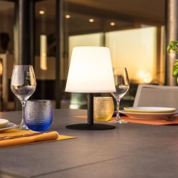 Lampe de table sans fil - LUMISKY - STANDY MINI Dark - H25 cm - Pied en acier...