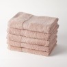 TODAY Essential - Lot de 5 draps de bain - 70 x 130 cm - 100% Coton - Rose