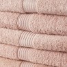 TODAY Essential - Lot de 5 draps de bain - 70 x 130 cm - 100% Coton - Rose