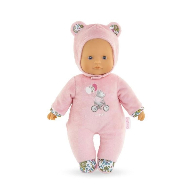 Mon Doudou COROLLE - Pti' Coeur Ours Rose - 30 cm - petit poupon -