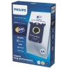 PHILIPS - Lot de 4 sacs aspirateur S-bag Classique Longue Performance