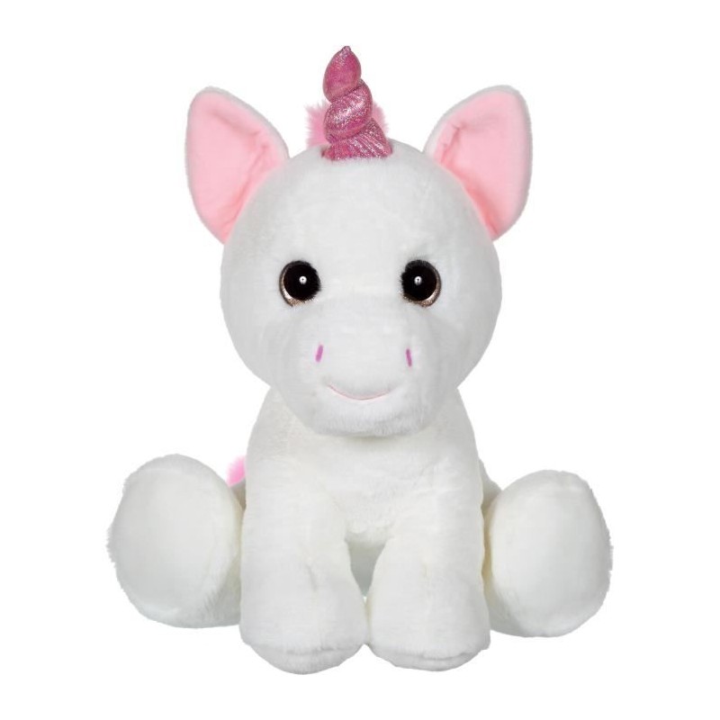 Peluche Licorne GIPSY - Puppy Eyes Pets 40 cm - Blanc - Pour Enfant des la Na...