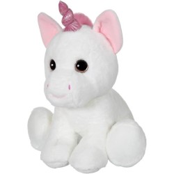 Peluche Licorne GIPSY - Puppy Eyes Pets 40 cm - Blanc - Pour Enfant des la Na...