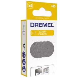 Lot de 4 disques émeri DREMEL 425 pour polissage Ø 22,5mm