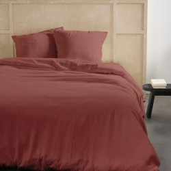 Parure de lit - TODAY - 123670 - 2 personnes - 240x220cm - Gaze de coton unie...