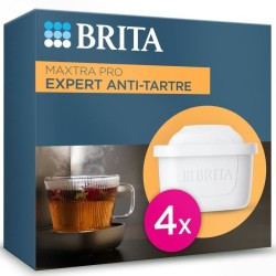 Cartouche BRITA - MAXTRA PRO Expert Anti Tartre - Pack de 4 - Jusqu'a 600L d'...