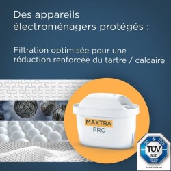 Cartouche BRITA - MAXTRA PRO Expert Anti Tartre - Pack de 4 - Jusqu'a 600L d'...