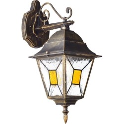 Applique extérieure descendante - BRILLIANT - JANEL - Métal/verre - Noir - E2...