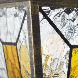 Applique extérieure descendante - BRILLIANT - JANEL - Métal/verre - Noir - E2...