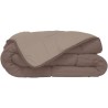 HUDSON - Couette Légere Microfibre - 200gr/m2 - Taupe & Lin 220 x 240 cm