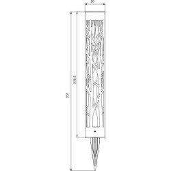 Decoration Balise solaire GALIX G4465 - 20 lumens - A visser ou a planter - H...