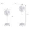 OCEANIC Ventilateur de pied - 45 W - Ø 44 cm - 3 vitesses - Oscillant - Incli...