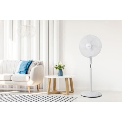 OCEANIC Ventilateur de pied - 45 W - Ø 44 cm - 3 vitesses - Oscillant - Incli...
