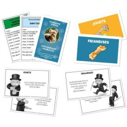 Monopoly Chiens Jeu de société, Monopoly mettant en vedette les chiens de dif...