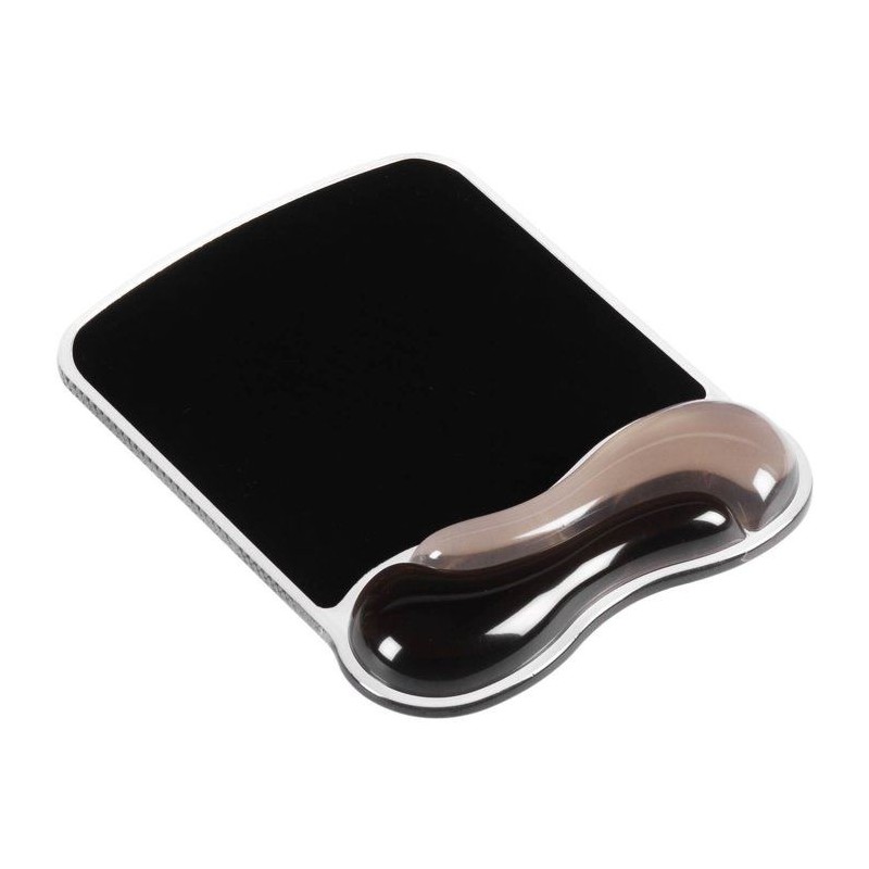 Kensington, Tapis de souris avec repose-poignet, Duo gel, Noir et fumé