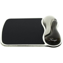 Kensington, Tapis de souris avec repose-poignet, Duo gel, Noir et fumé