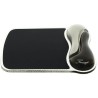 Kensington, Tapis de souris avec repose-poignet, Duo gel, Noir et fumé