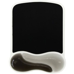 Kensington, Tapis de souris avec repose-poignet, Duo gel, Noir et fumé