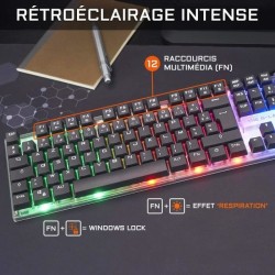 Pack Gamer 4 en 1 - The G-Lab - COMBO YTTRIUM - Souris Filaire - Clavier Fila...