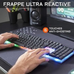 Pack Gamer 4 en 1 - The G-Lab - COMBO YTTRIUM - Souris Filaire - Clavier Fila...
