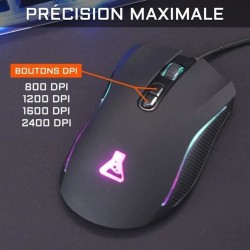 Pack Gamer 4 en 1 - The G-Lab - COMBO YTTRIUM - Souris Filaire - Clavier Fila...