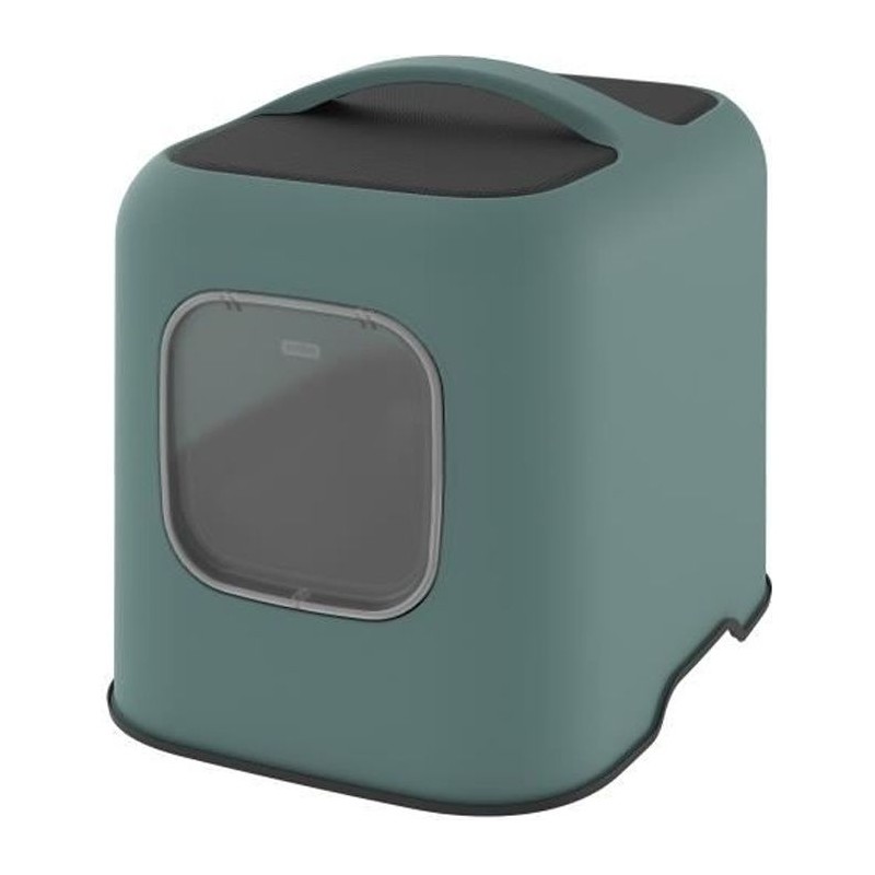 ROTHO - Maison toilette pour chat 51 x 39 x 40 cm - Bac a litiere - Vert de Gui