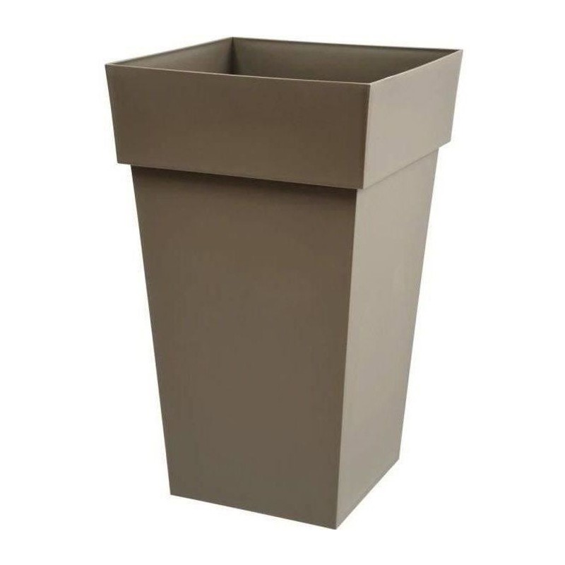 Pot de fleurs haut Carré 39 cm - EDA - Toscane -  62 L - 39 x 39 x H. 65 cm -...