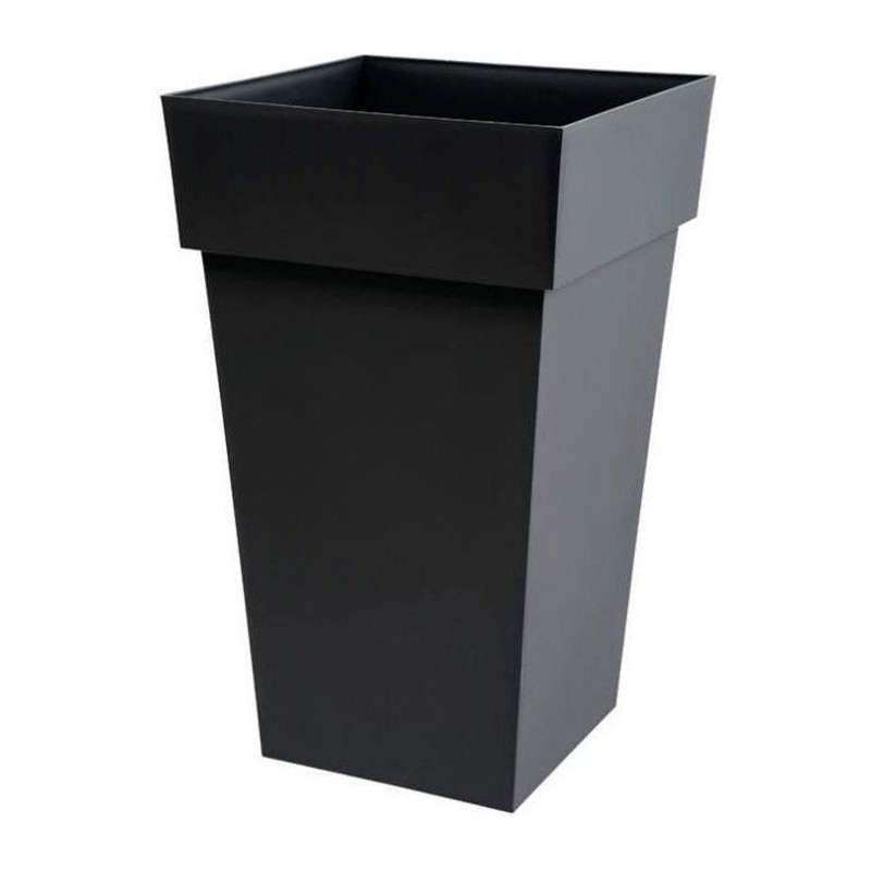 Pot de fleurs haut Carré 39 cm - EDA - Toscane - 62 L - 39 x 39 x H. 65 cm - ...