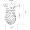 Lampe solaire Ananas - GALIX - Métal/Verre - 5 LED - 8h d'éclairage