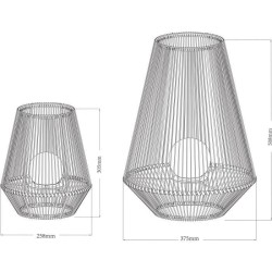 Lanterne solaire décorative boule perlée - GALIX - H30 - 10 Lumens - 8 heures...