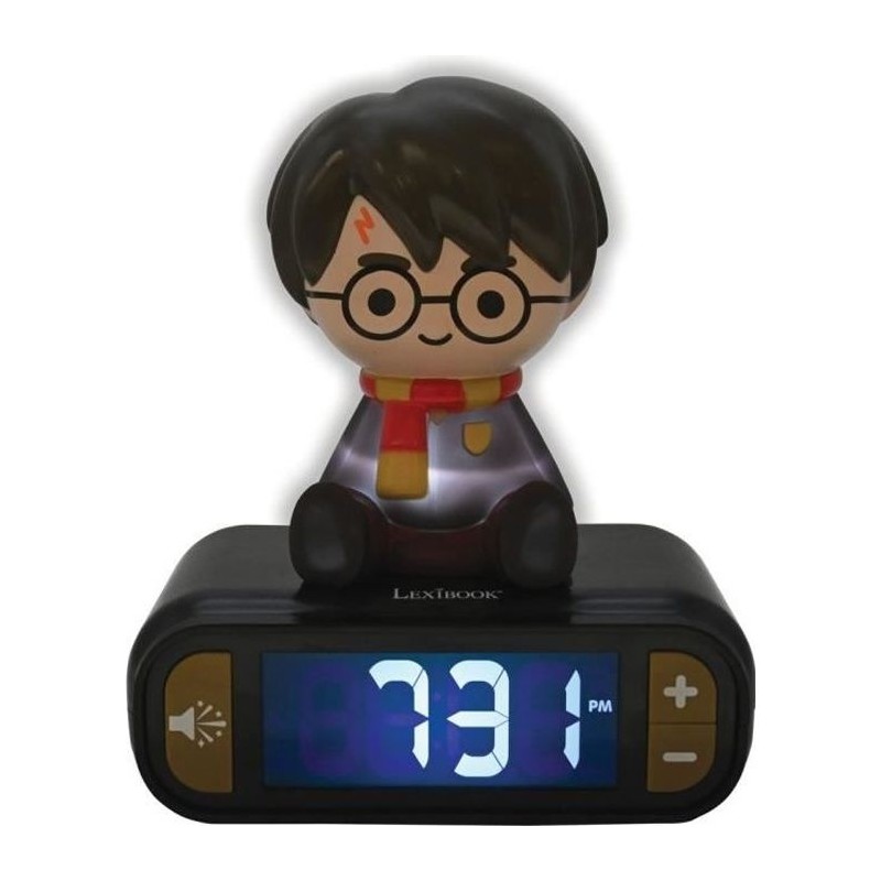 LEXIBOOK - Réveil veilleuse Harry Potter - Sons et mélodies, écran LCD rétro-...