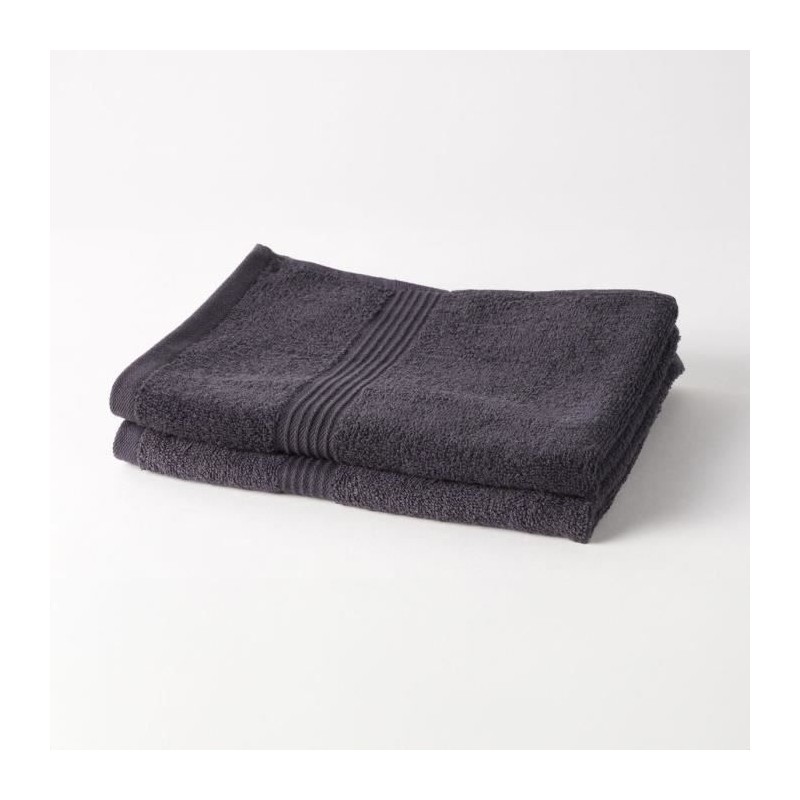 TODAY Essential - Lot de 2 serviettes de toilette 50x90 cm 100% Coton coloris...