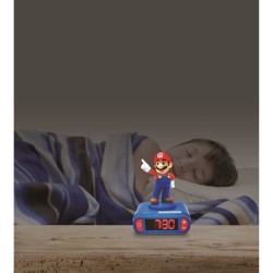 LEXIBOOK - Réveil veilleuse Super Mario - Sons et mélodies, écran LCD rétro-é...