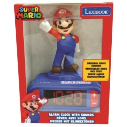 LEXIBOOK - Réveil veilleuse Super Mario - Sons et mélodies, écran LCD rétro-é...
