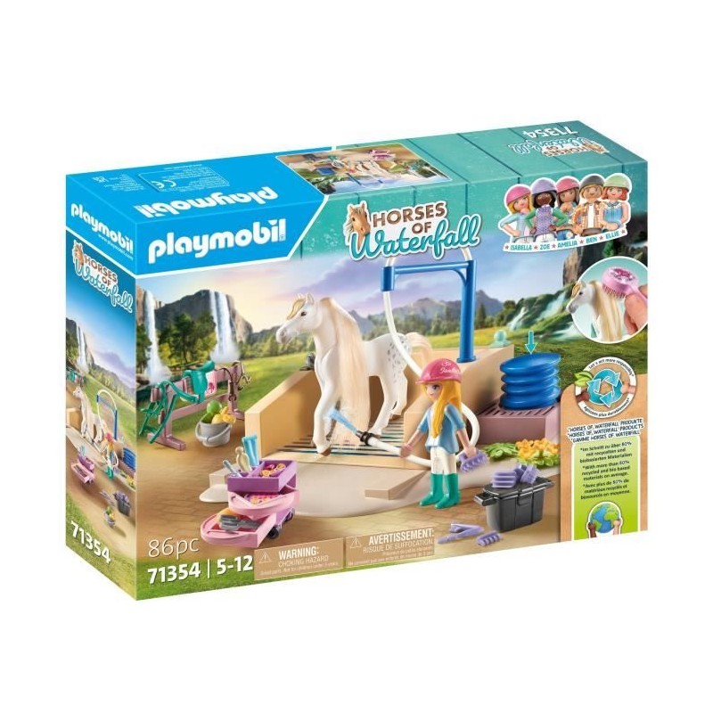 PLAYMOBIL 71354 Isabella & Lioness aire de lavage - Horses of Waterfall - Des...