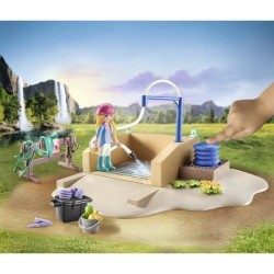PLAYMOBIL 71354 Isabella & Lioness aire de lavage - Horses of Waterfall - Des...