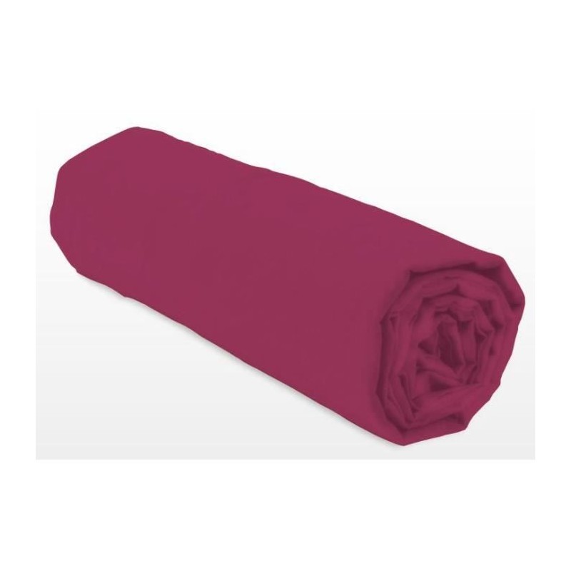 Drap-housse - LOVELY HOME - LH71613 - 90x190+30 cm - Fuchsia