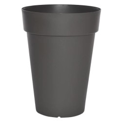 Pot de fleurs - RIVIERA - Soleilla Rond - Ø 50 x 66 cm - Gris pailleté