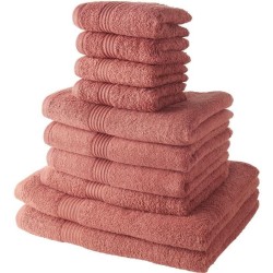 TODAY Lot de 4 Serviettes Invité 30x50 cm + 4 Serviettes de Bain 50x100 cm + ...