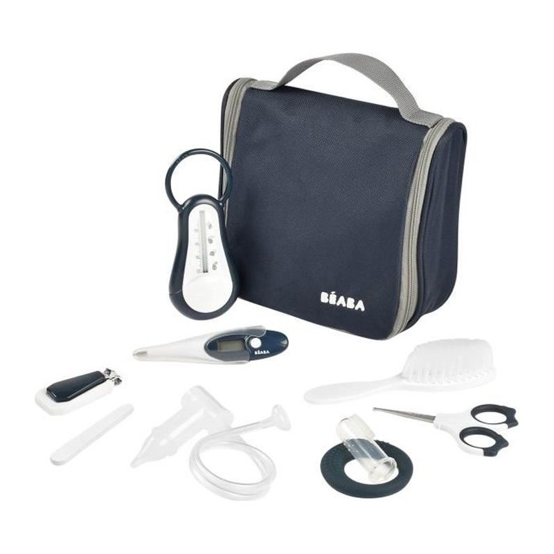 BÉABA - Trousse de Toilette Bébé - 9 Accessoires - Thermometre Bain et Digita...