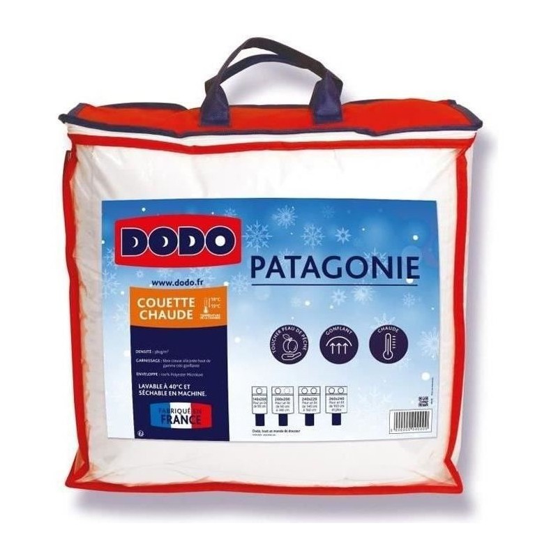 DODO Couette chaude Patagonie Blanc - 200x200 cm