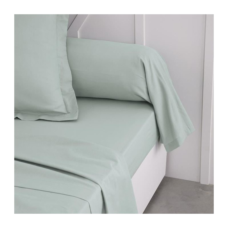 Taie de traversin TODAY Essential - 45 x 185 cm - 100% Coton uni - Celadon