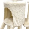 JIPSY Arbre a chat beige 79 x 34 x 138 cm - 3 plateformes, 1 perchoir, 1 nich...