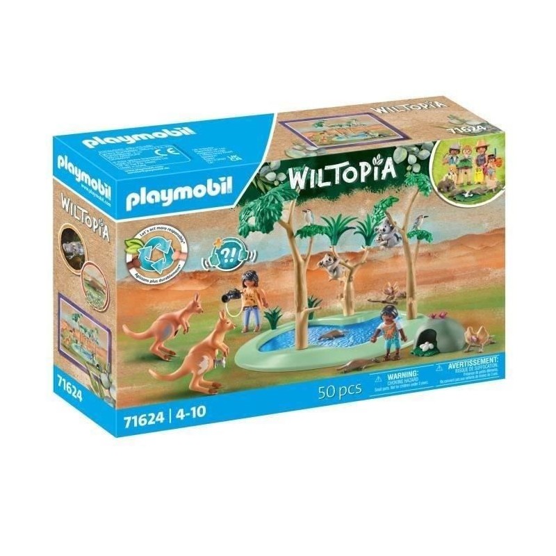 PLAYMOBIL 71624 Explorateurs avec animaux australiens, Wiltopia, 50 pieces, D...